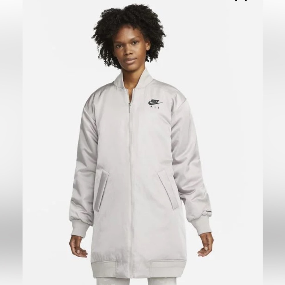 NIKE Gray Air Therma-fit Synthetic-fill Bomber Jacket